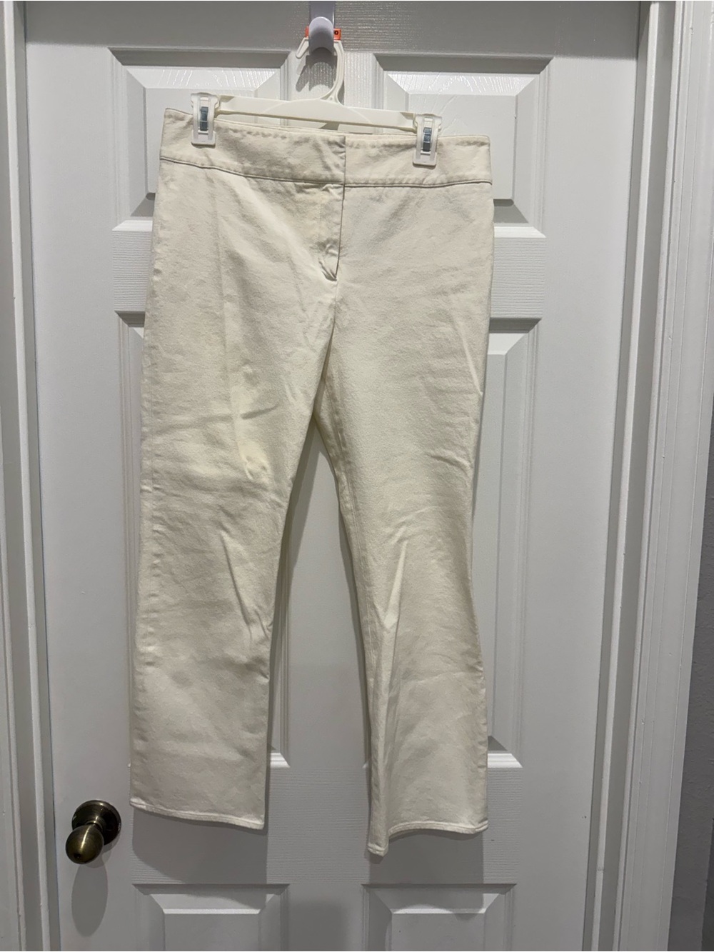 Veronica Beard White Cropped Trouser Pant Size 8